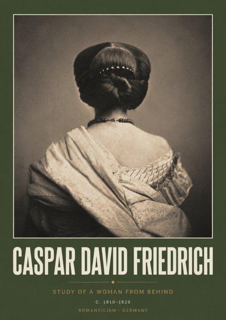 Caspar David Friedrich Study of a Woman from Behind No3 - Juliste