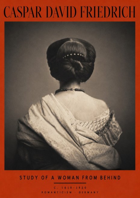 Caspar David Friedrich Study of a Woman from Behind No4 - Juliste