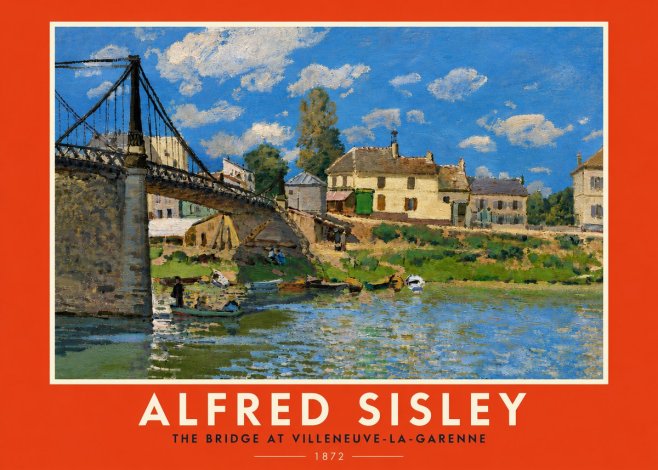 Sisley The Bridge at Villeneuve-la-garenne I No6 - Juliste