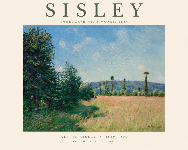 Sisley Landscape Near Moret, 1884 No1 - Juliste