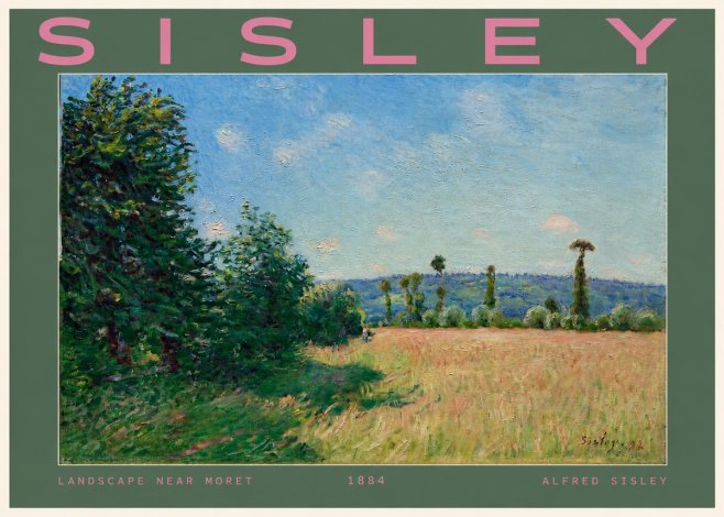 Sisley Landscape Near Moret, 1884 No2 - Juliste