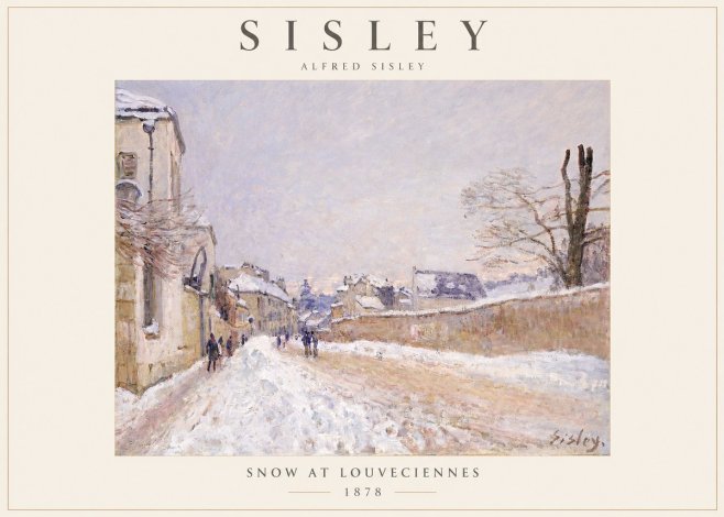 Sisley Snow at Louveciennes No1 - Juliste