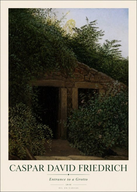 Caspar David Friedrich Entrance to a Grotto No1 - Juliste
