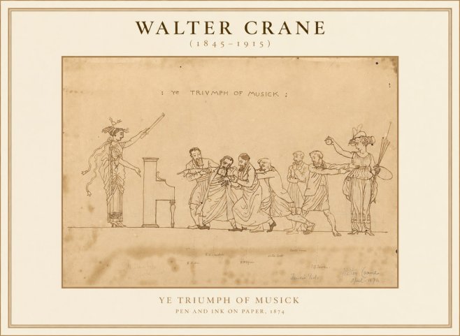 Walter Crane Ye Triumph of Musick No1 - Juliste