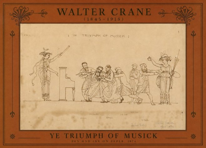 Walter Crane Ye Triumph of Musick No2 - Juliste