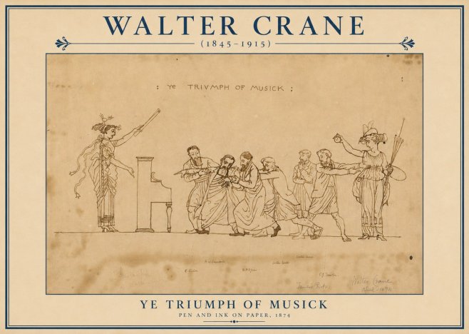 Walter Crane Ye Triumph of Musick No3 - Juliste