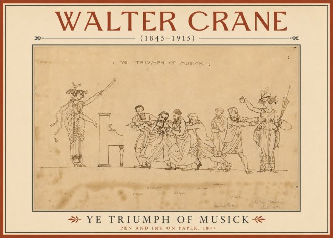 Walter Crane Ye Triumph of Musick No4 - Juliste