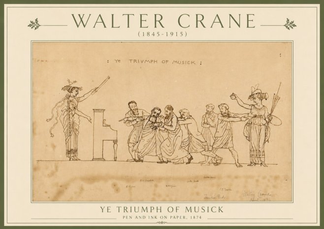 Walter Crane Ye Triumph of Musick No5 - Juliste