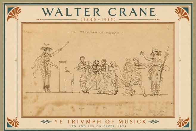 Walter Crane Ye Triumph of Musick No6 - Juliste