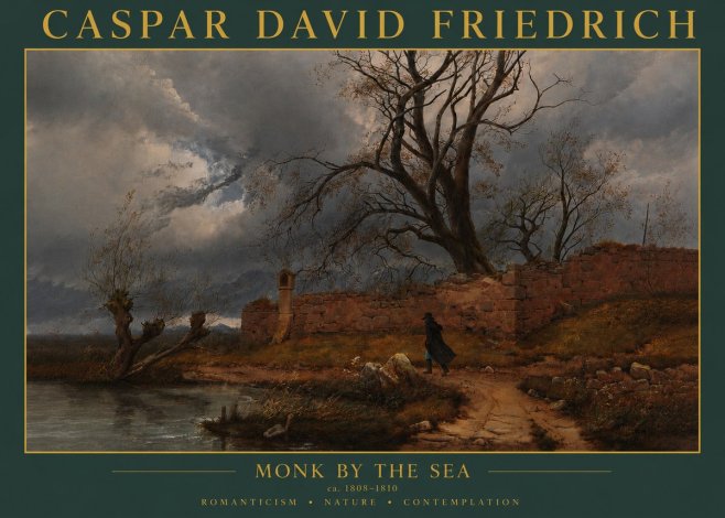 Caspar David Friedrich Autumn Landscape with Ruin No4 - Juliste