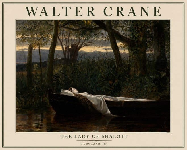 Walter Crane The Lady of Shalott No3 - Juliste