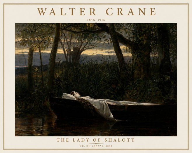 Walter Crane The Lady of Shalott No5 - Juliste
