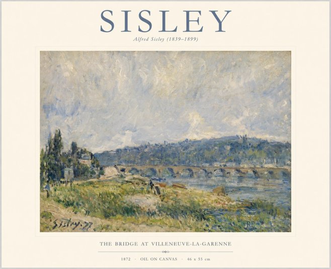 Sisley The Bridge at Villeneuve-la-garenne II No1 - Juliste