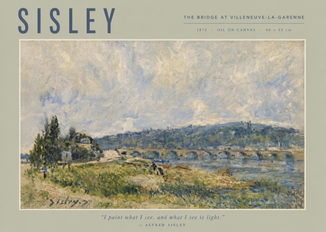 Sisley The Bridge at Villeneuve-la-garenne II No4 - Juliste
