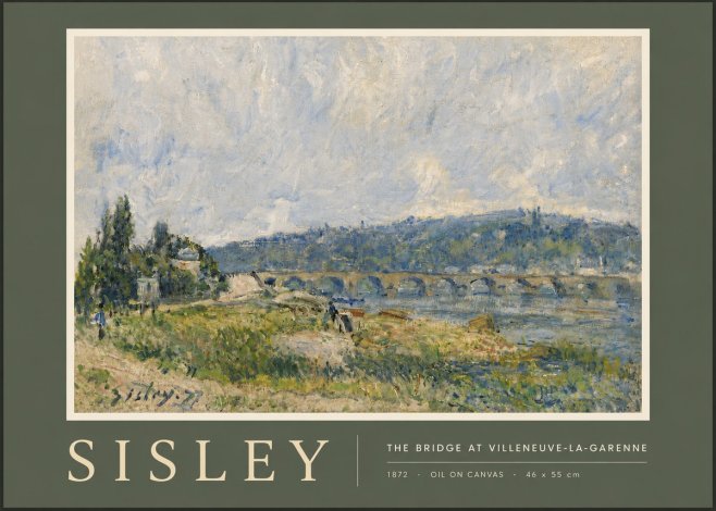 Sisley The Bridge at Villeneuve-la-garenne II No5 - Juliste