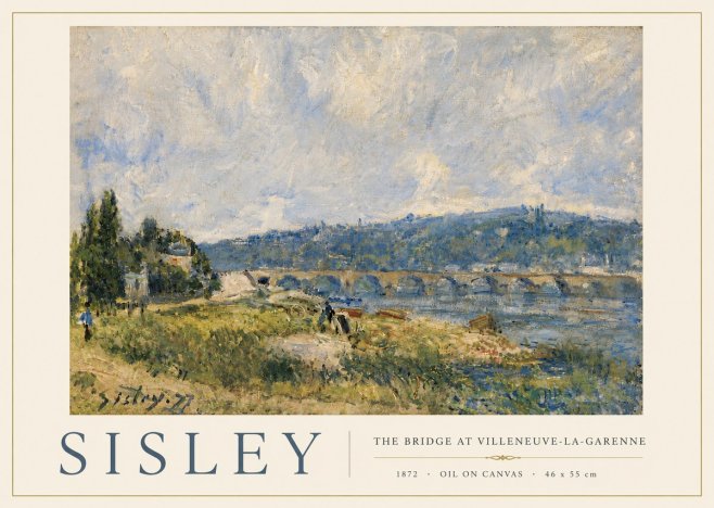 Sisley The Bridge at Villeneuve-la-garenne II No6 - Juliste