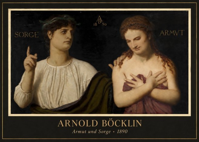 Arnold Böcklin Armut Und Sorge No3 - Juliste