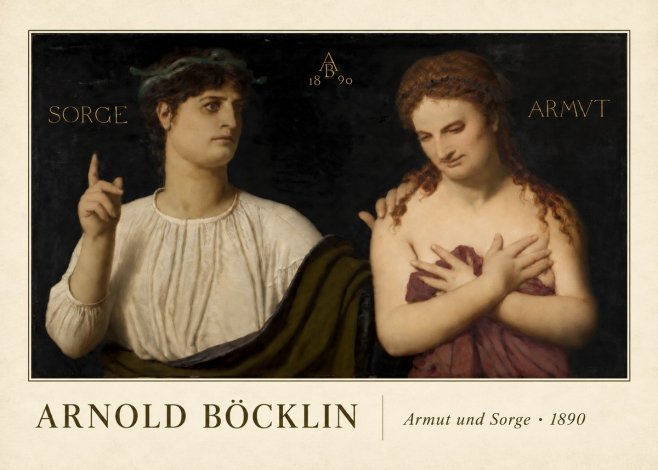 Arnold Böcklin Armut Und Sorge No4 - Juliste