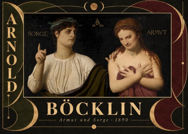 Arnold Böcklin Armut Und Sorge No6 - Juliste