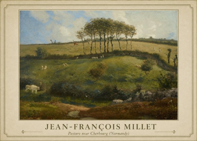 Jean-François Millet Pasture Near Cherbourg (Normandy) No1 - Juliste