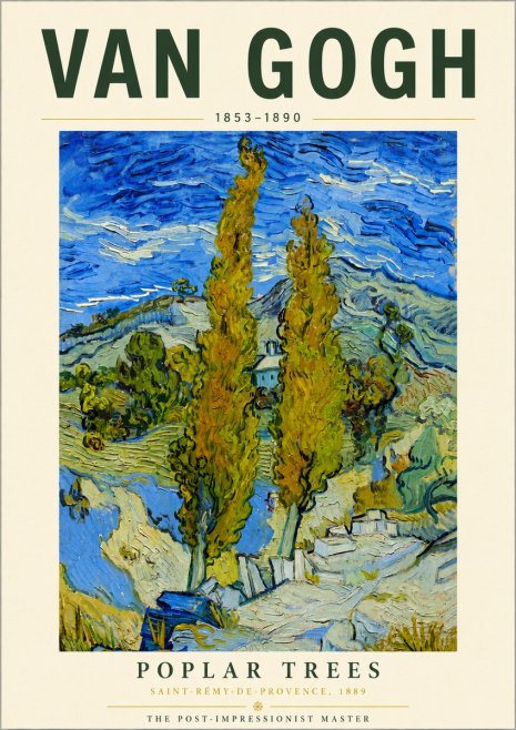 Van Gogh Poplar Trees No5 - Juliste
