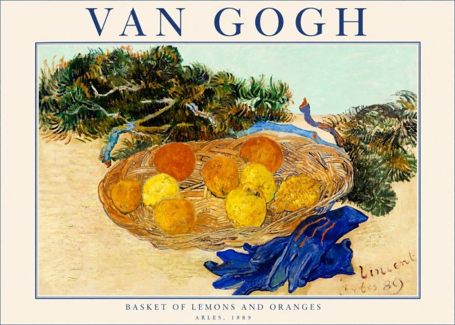 Van Gogh Basket of Lemons and Oranges No4 - Juliste