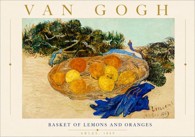 Van Gogh Basket of Lemons and Oranges No6 - Juliste