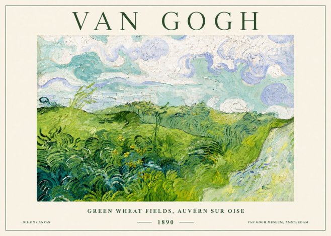 Van Gogh Green Wheat Fields, Auvern Sur Oise No6 - Juliste