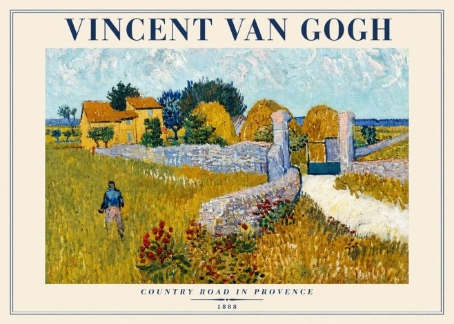 Van Gogh Country Road in Provence I No4 - Juliste
