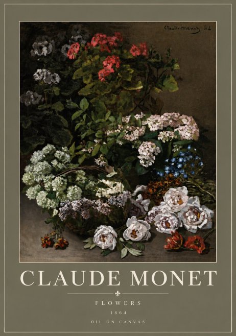 Monet Flowers No4 - Juliste