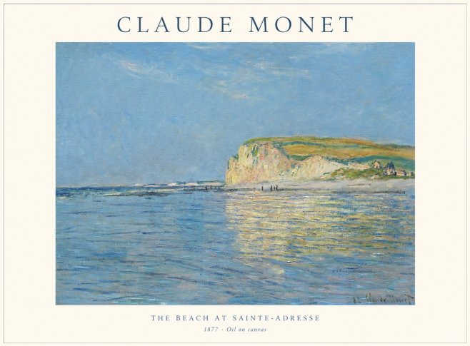 Monet The Beach at Sainte-adresse III No1 - Juliste