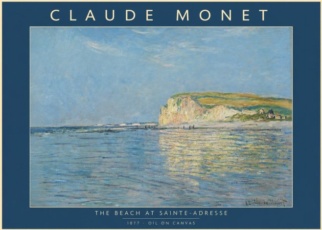 Monet The Beach at Sainte-adresse III No2 - Juliste