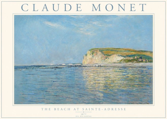 Monet The Beach at Sainte-adresse III No3 - Juliste