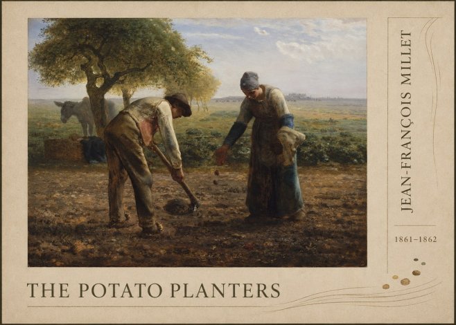 Jean-François Millet The Potato Planters No3 - Juliste