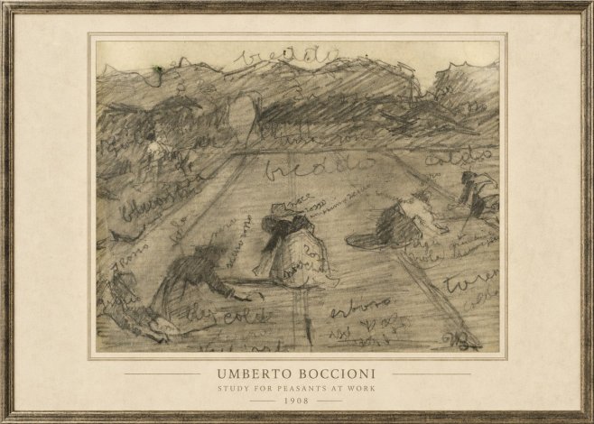Umberto Boccioni Study for Peasants at Work No1 - Juliste