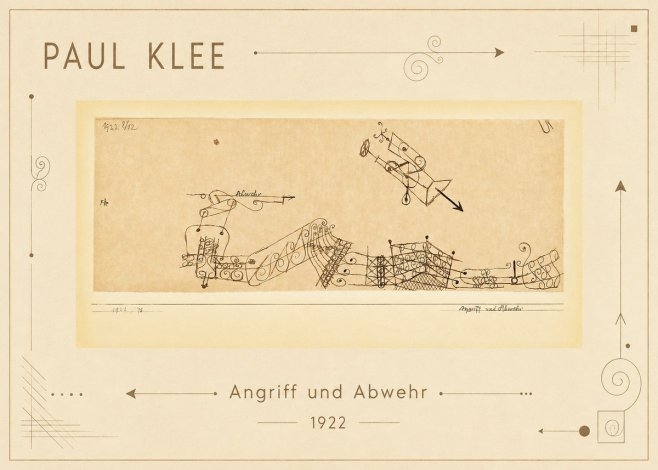 Paul Klee Angriff Und Abwehr No1 - Juliste