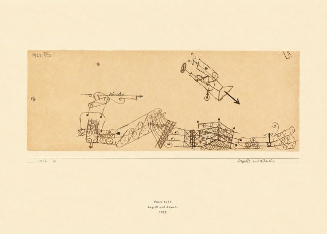 Paul Klee Angriff Und Abwehr No4 - Juliste