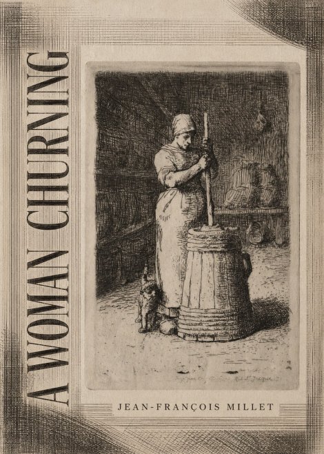 Jean-François Millet A Woman Churning No2 - Juliste