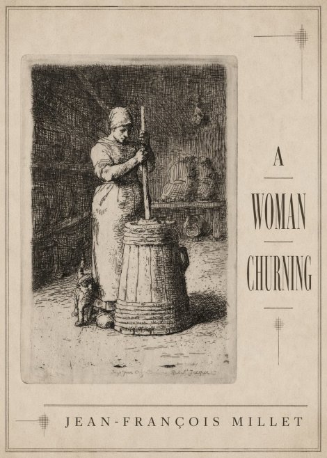Jean-François Millet A Woman Churning No3 - Juliste
