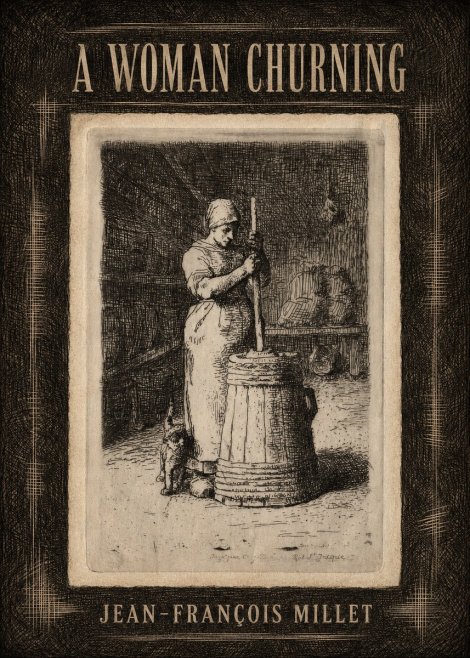 Jean-François Millet A Woman Churning No4 - Juliste