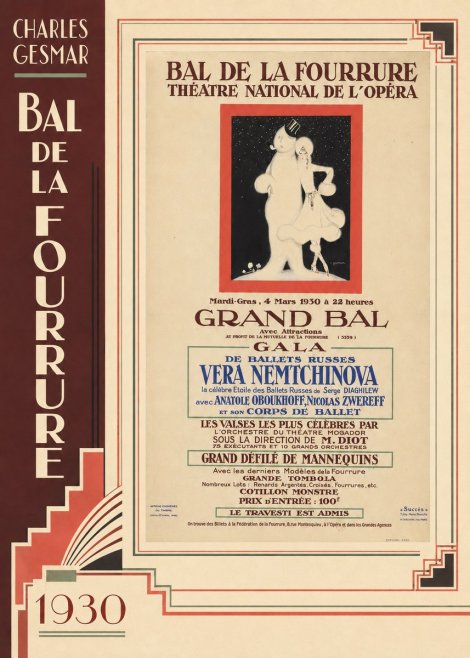 Charles Gesmar Bal De La Fourrure Théâtre National De L'opéra No2 - Juliste