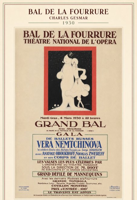 Charles Gesmar Bal De La Fourrure Théâtre National De L'opéra No5 - Juliste