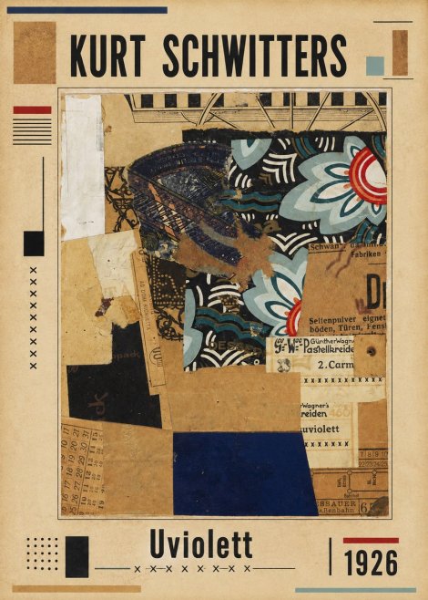 Kurt Schwitters Uviolett No1 - Juliste