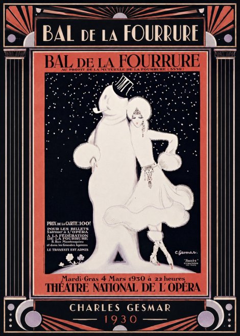 Charles Gesmar Bal De La Fourrure II No3 - Juliste