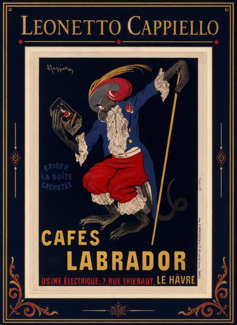Leonetto Cappiello Cafés Labrador No1 - Juliste