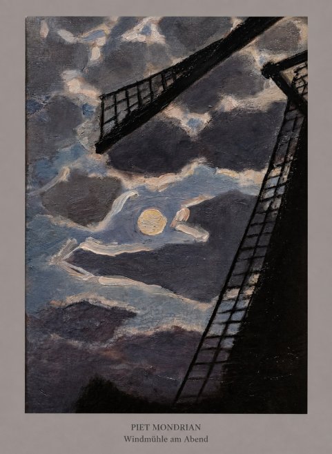 Piet Mondrian Windmühle Am Abend II No5 - Juliste