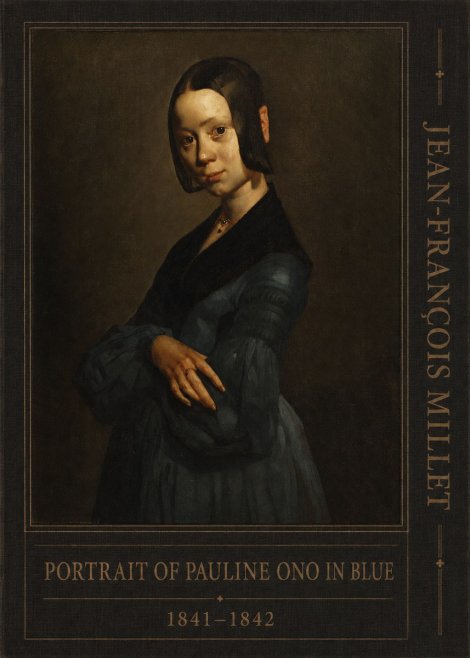 Jean-François Millet Portrait of Pauline Ono in Blue No5 - Juliste