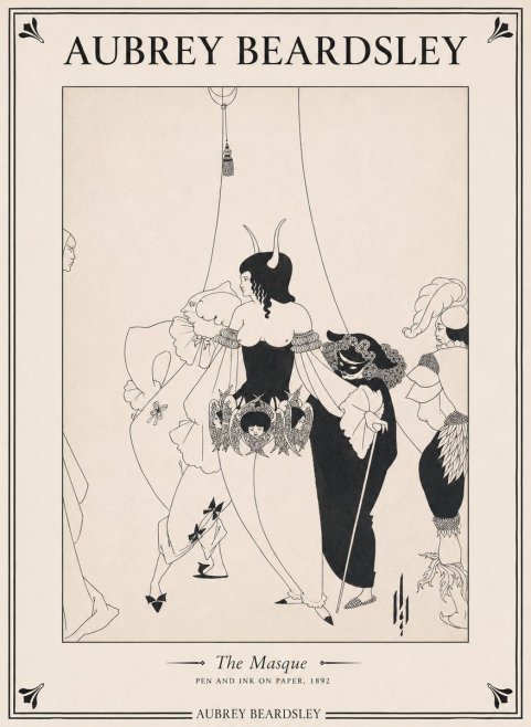 Aubrey Beardsley The Masque No1 - Juliste