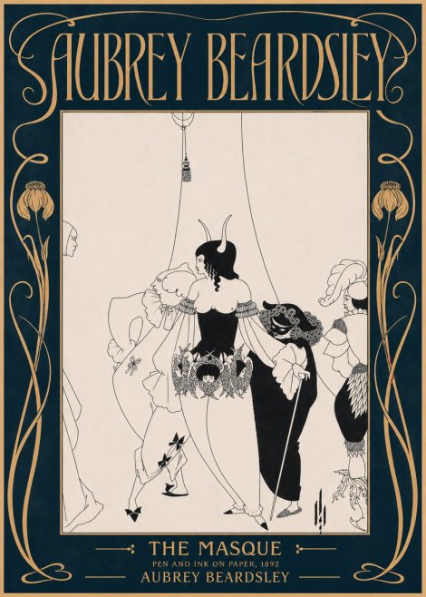 Aubrey Beardsley The Masque No4 - Juliste