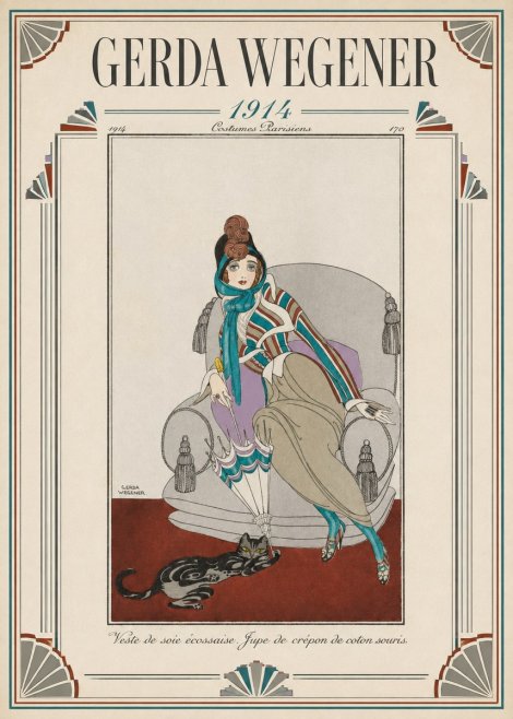 Gerda Wegener Veste De Soie Écossaise. Jupe De Crépon De Coton Souris. No1 - Juliste